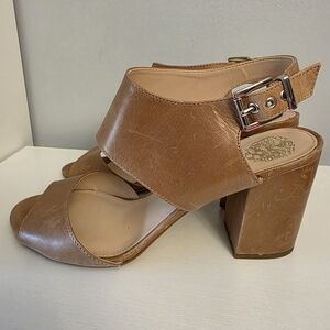 Vince Camuto | Women's | Block Heel Sandals | Tan | Size 10